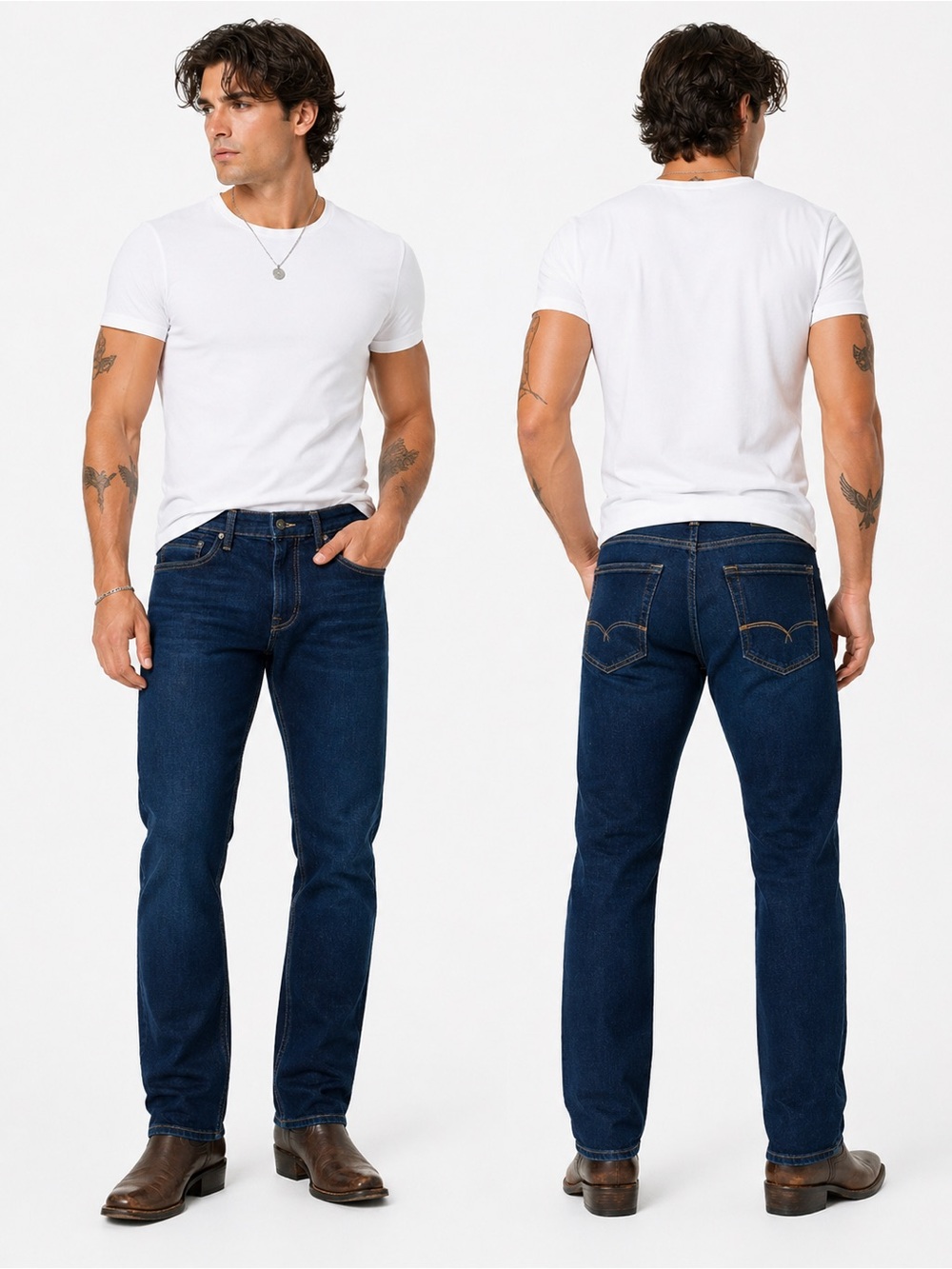 Mavi men jeans 30/32 NWT Zach straight  indigo blue stretch denim organic move